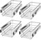 TecTake® Cajón Telescópico, Bandeja Extraible Armario, Rieles Extensibles, Organizador Cocina, Organizador Armario Cocina, Cajon Telescopico Cocina - 4 Cajones, Apto para armarios de 30 cm