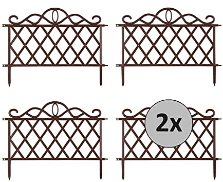 Zierzaun Antik Braun Nessa Beeteinfassung Beetbegrenzung 384 cm HTI living
