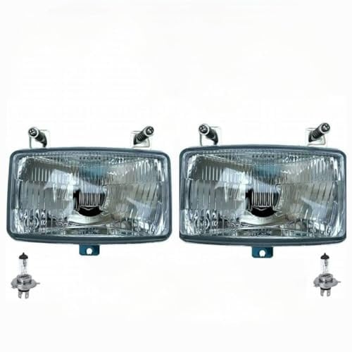 MelTruck® 2x H4 Scheinwerfer 12V 24V Fernlicht und Abblendlicht Traktor Deutz Fahr Agrotron mit Glühbirnen 12V