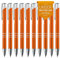 GIMEI® Metall Kugelschreiber 10 Stück | Premium Kugelschreiber Set Hochwertig, Kulli für einfaches & weiches Schreiben | Blauschreibender Kugelschreiber Orange als optischer Hingucker