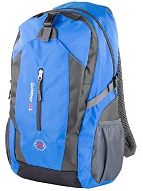 NOWI C2G Outdoor Rucksack Schule Arbeit Freizeit, Kompressionsgurt, 51 cm, 25 L (Rot/Schwarz)