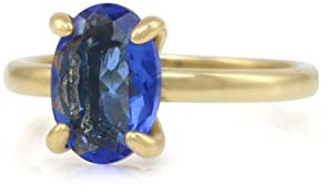Blauer Saphir Ring - Handgefertigte Frauen Verlobungsringe, Eheringe, Mode Ringe - klassische ovale Ringe für Frauen - Saphir September Birthstone Ring - Anpassbar
