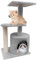 Multi-Level Cat Climbing Tower with Ladder - Stable Cat Tree & Scratch Post - Indoor Pet Activity Center - Furniture Play House for Kitty & Kitten (Grey - 40 * 30 * 70cm)
