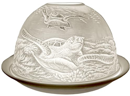 Cello Porcelain Tealight Holder Dome - Turtle-y My Bestfriend Stunning 3D Image Projection for Use With Scented & Unscented Tealights Wax Warmer Decor Gifts & Presents for Women Mother’s Day Family