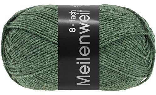 LANA GROSSA Meilenweit 8-fach 150 | 8-faches Sockengarn, waschmaschinenfest | Handstrickgarn 80% Schurwolle & 20% Polyamid | 150g Wolle zum Stricken & Häkeln | 315m Garn FB9566