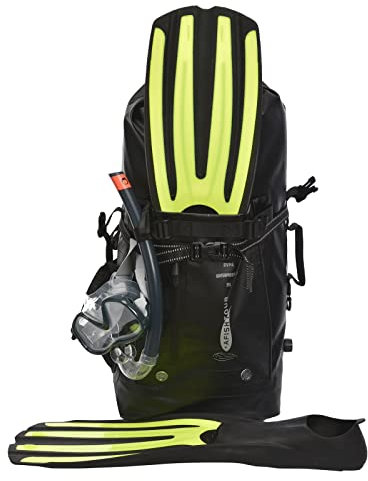 AFISHTOUR 35L Unisex Wasserdichter Rucksack Premium-Schwimm-Drybag mit Rollverschluss Ideal für Kajak, Rafting, Boot & Strand(Schwarz)