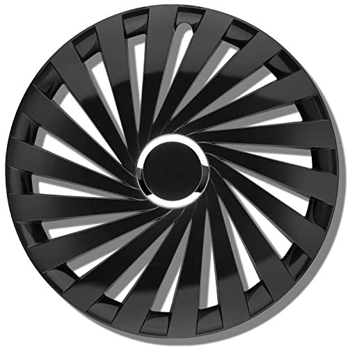 Radkappen 14 Zoll schwarz glänzend Radzierblenden 4er Set - Imperium Radblenden für Stahlfelgen - Zierkappen