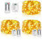 LED String Lights Battery Operated, 5M 50 LEDs Copper Wire Fairy Lights with Remote Control, 8 Modes Waterproof Dimmable for Bedroom, Party, Tree Decoration (3 Packs, Warm White)