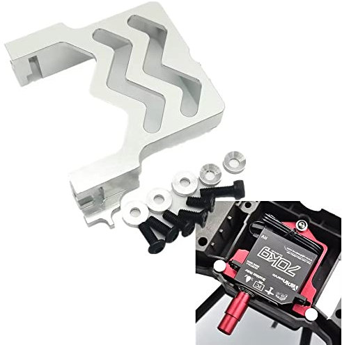 Aluminium Servo Mount Radiation Design kompatibel mit 2075 2075X Servo Silber für Traxxas 1/5 X-Maxx X Maxx 1/6 XRT 7749