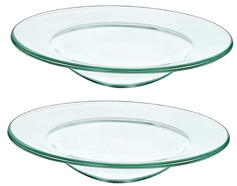 Healifty 2 Pièces Tampon Bol en Plat Chauffe Plat Chauffe-Huile De Remplacement Chauffe-Bougies Oeuf Aromathérapie à Haute Teneur en Borosilicate