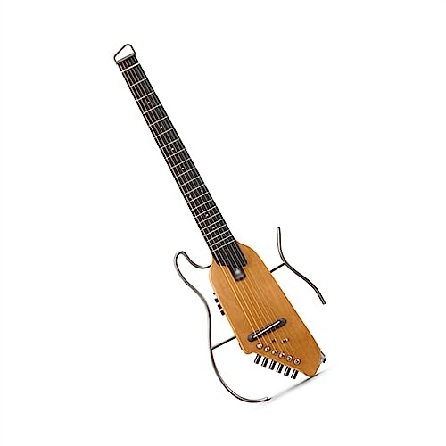 Kopflose E-Gitarre Reisegitarre Headless Silent Guitar Wechselrahmen Ultraleichte Akustik-E-Gitarre (Color : Maple)