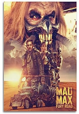 VZRSQZK Filmposter Mad Max Fury Road, dekoratives Gemälde, Leinwand-Wandposter und Kunstdruck, modernes Familienschlafzimmer-Dekor-Poster, 20 x 30 cm