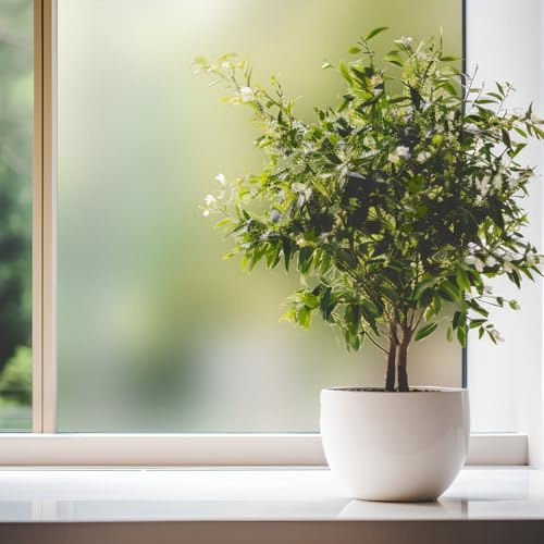 Selbstklebende transparente Folie MILCHIG MATT [40x100 cm]| Fensterfolie - Dekofolie Privatsphäre | Milchglasfolie Blickdicht Sichtschutzfolie für Zuhause und Büro