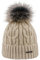 areco Pudelmütze beige Weiss