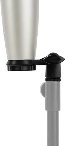 Geekria for Creators Microphone Stand Mount for 22mm / 0.9in Threads Microphones, Microphone Shock Mount Compatible with Samson C01 Adjustable Mic Stand, Hard Mount Microphone Holder (Black)