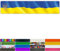 Generisch Fun-KENNZEICHEN Wunschkennzeichen | Namensschild |520x110 mm | viele Farben | Funschilder individuell mit Wunschtext gestaltbar (Ukraine Flagge)