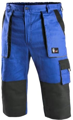 CXS Pantaloni da Lavoro Corti Lunghezza 3/4, Rinforzo sulle Ginocchia, Molto Comodi, 100% Cotone, Elementi Riflettenti, comode Tasche Grandi, Tasche Laterali e Posteriori, Passanti per Cintura