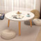 Bigougem Couchtisch Rund Holz, Wohnzimmertisch Rund, Runder Couchtisch 60X60X50cm, Kleiner Couchtisch für Couch Schlafzimmer