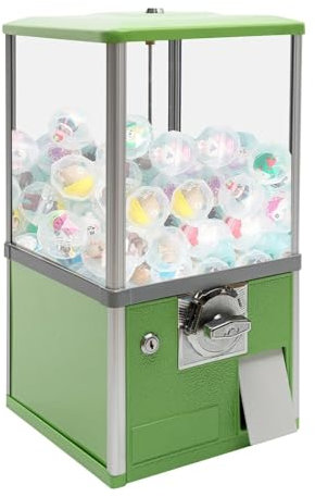 YMAOMAO Distributore Automatico di Caramelle gommose, distributori Automatici per aziende, distributore Automatico di Capsule con Serrature per Giocattoli in Capsule da 4,5-5,5 cm di Diametro,Green