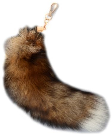 Schlüsselanhänger mit Fuchs-Schwanz, Quasten, hängende Ornamente, einfacher Charm, Schlüsselanhänger, Dekoration, Taschenanhänger, Handtaschen-Zubehör, Auto-Schlüsselanhänger für Mädchen, Frauen,
