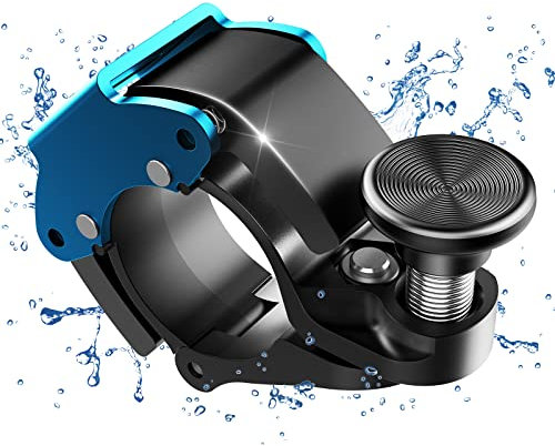 Fahrradklingel Blau, Innovative Aluminiumlegierung Mini Klingel Fahrrad 100dB Klingel laut, Neue Aufrüstung Fahrradhupe Fahrradglocke für Bike MTB Mountainbike, 22-24 mm Lenker Blau