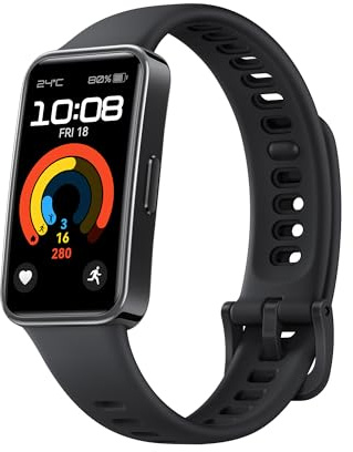 HUAWEI Smartwatch Band 9, comodo 24/7, monitoraggio della qualità del sonno, fino a due settimane di durata della batteria, compatibile con iOS e Android (nero)