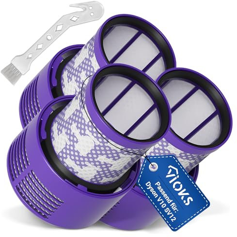 VIOKS Aspirateur Filtre HEPA Set 3x remplacement pour filtre Dyson 969082-01 avec brosse de nettoyage - Filtre d'aspirateur pour Dyson SV12 Total Clean & V10 Animal V10 Motorhead V10 Absolute SV12