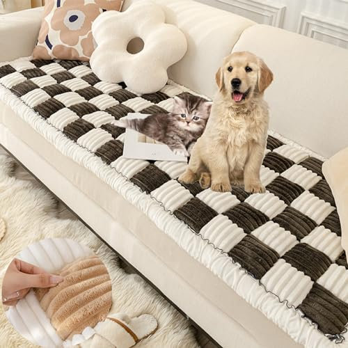 Funny Fuzzy Pet Couch Covers for Sofa, Couch Covers for Dogs, Funny Fuzzy Pet Couch Cover Blanket (Dark Gray,24x63 inch)