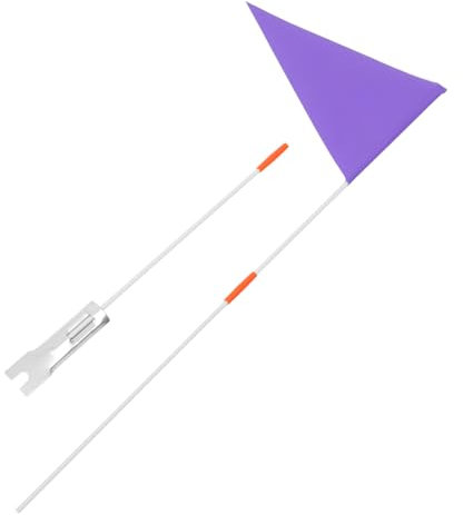 Kids Bike Safety Flag with Fiberglass Pole Purple Bicycle Flag for Outdoor Cycling Easy to Install and Remove