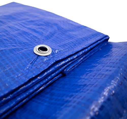 Bâche de Protection Professionnelle Imperméable 3 x 5 m - Tissu Avec Œillets Pour Extérieur et Jardin - Bois - Meubles - Aimant d'Image Inclus