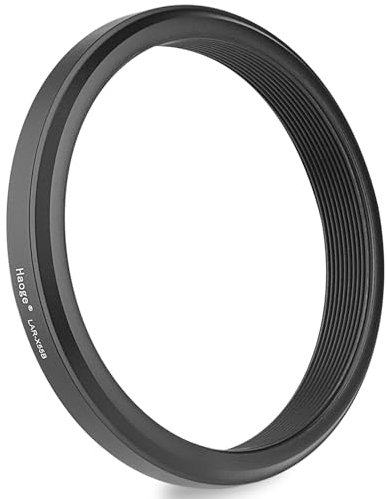 Haoge 49 mm Filteradapterring für Fujinon X100VI X100V Kamera-Zubehör, passend für 49 mm UV-CPL ND-Filter, passend für Original-Objektivdeckel, schwarz, LAR-X55B