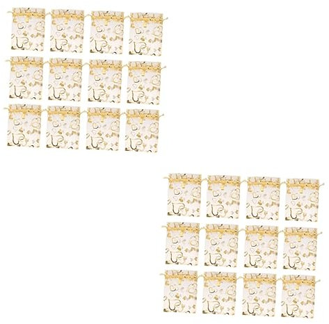 Beaupretty 200 Stk Beutel mit Kordelzug aufbewahrungstüten überraschungstüte wimmelbuch bonn Ostergeschenk Mesh-Geschenktüten Klarsichtbeutel für Süßigkeitentasche Süßigkeitenbeutel