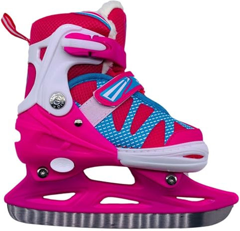 Blissbuilt Eislauf-Schlittschuhe,Schlittschuhe Damen/Mädchen,Junior Kunstlaufskates,Schnellschnürsystem Push-Lock-Schnalle,Verstellbare Schlittschuhe,für Anfänger und Fortgeschrittene