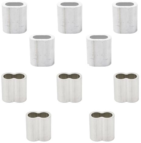 Accessoires de câble en caoutchouc, corde en caoutchouc de 5 mm, serre-câbles de 5 mm, 10 pièces, 5 figurines ovales, 5 figurines de 8, pinces de câble, manchons de serrage, doubles manchons, pour