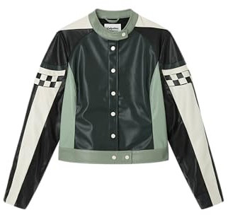 Springfield, Veste Femme à Panneaux avec Design Sportif, Collection Culpa Tuya (À Contre-Sens), Noir, S