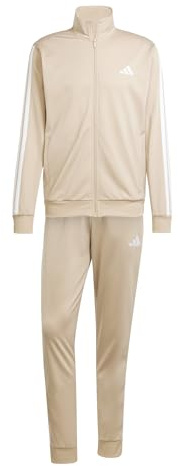 adidas Homme SPORTSWEAR BASIC 3 STRIPES TRICOT TRACKSUIT, magic beige/white, XL