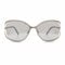 Bogner Sonnenbrille BG001, Damenbrille, Schmetterlingsform, Grau getönte Gläser (Titan)