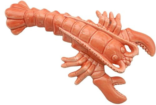 Concord GmbH Hummer Deko Figur Steingut Korallenfarbe Maritime Tischdeko Sommer 13,5x11x4cm