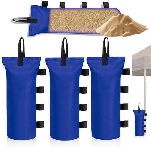 4er Set Pavillon Sandsäcke,Gewichte für Pavillon,600D Oxford Stoff Beschwerung,Sandsäcke zum Befüllen für Pavillon Garten Strand Zelt