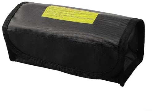 Explosion Proof Storage Bag for eBike Battery Safe and Reliable Fireproof Carrying Case (black)
