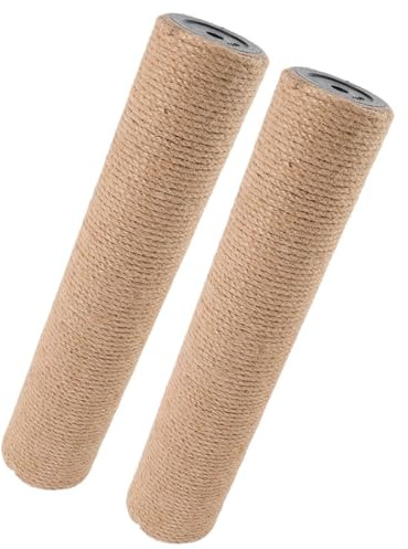 FUTUREORYY 2 Stück Sisal Kratzsäulen Ersatz für Katzenkratzbaum mit Platzsparendem Vertikalem Design Juteseil Material für Kleine Wohnbereiche und Indoor Katzen
