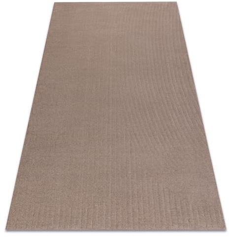 rugsx Wollteppich TEXTURA 488.12.LA600 OSTA - modern - Wellen, geometrisch strukturell braun 160x230 cm