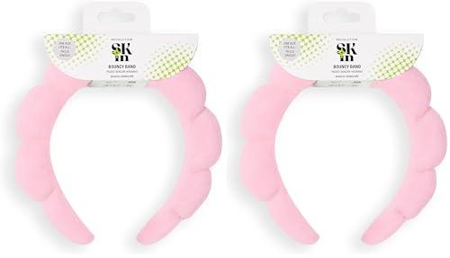 Revolution Skin Padded Headband Pink, For Face Washing & Makeup Application (Pack of 2)