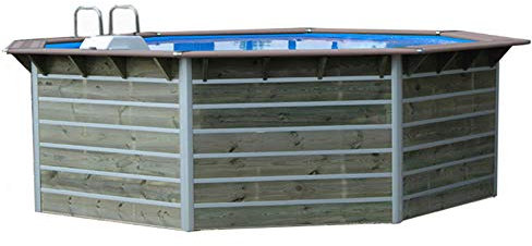 Piscine Bois Waterclip CLEOFAS 460x129 cm hors sol octogonale