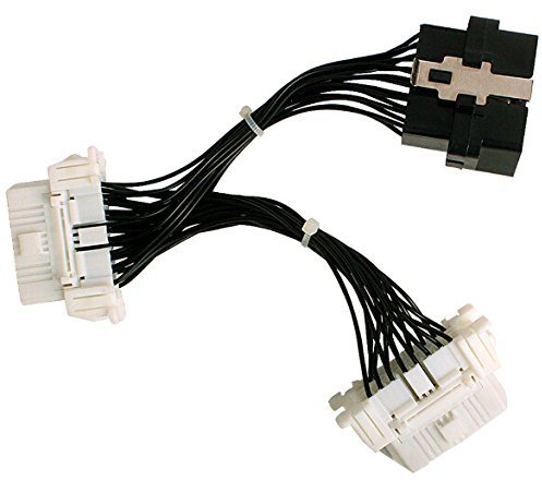 bbfly-B11 Extension OBDII OBD2, adaptateur, répartiteur 16 broches, 1 prie mâle et 2 prises femelles 15 cm