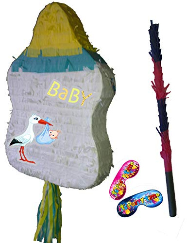 Biberón para baby shower, piñata unisex