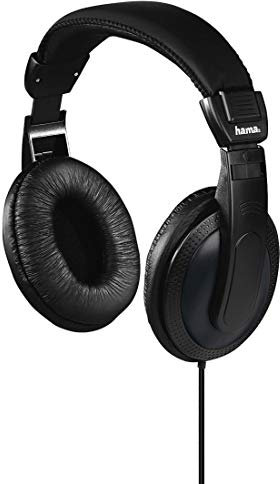 Hama Cuffie per TV via cavo, cavo lungo 6 m, controllo del volume, nero