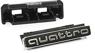 Audi 4G0853736F2ZZ Schriftzug Quattro (mit Clip) Kühlergrill Emblem chrom, nur A6 (C7 4G) Facelift Modell 2015-2018