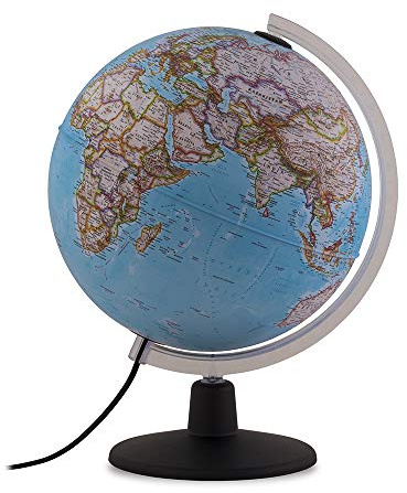 TECNODIDATTICA Globus NATGEO 30 | Offizielle Physikalische Polizei National Geographic Classic | beleuchtet und drehbar | Text in Spanisch | Durchmesser 30 cm, Farbe (0330ORP4SPLFF066)