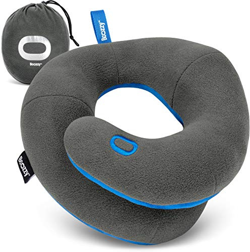 BCOZZY Kids Travel Neck Pillow (8-12 Y/O), Head & Chin Support, Gray